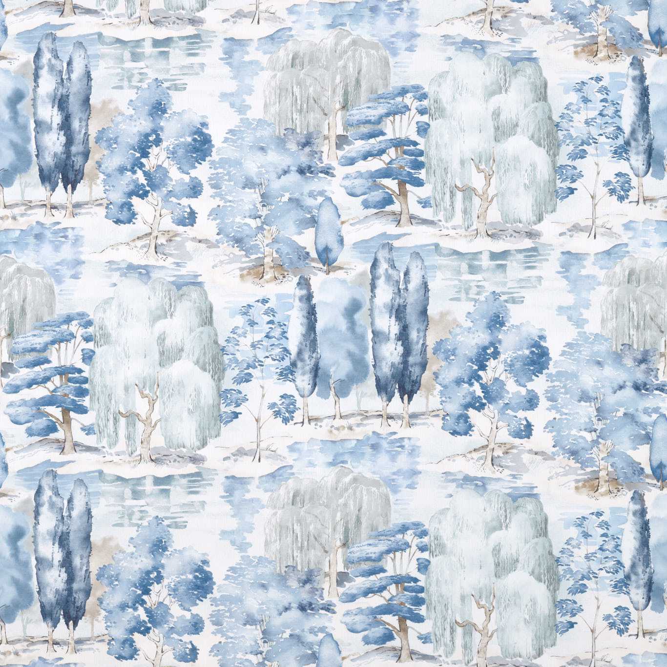 Sanderson Waterperry Indigo Fabric By The Metre