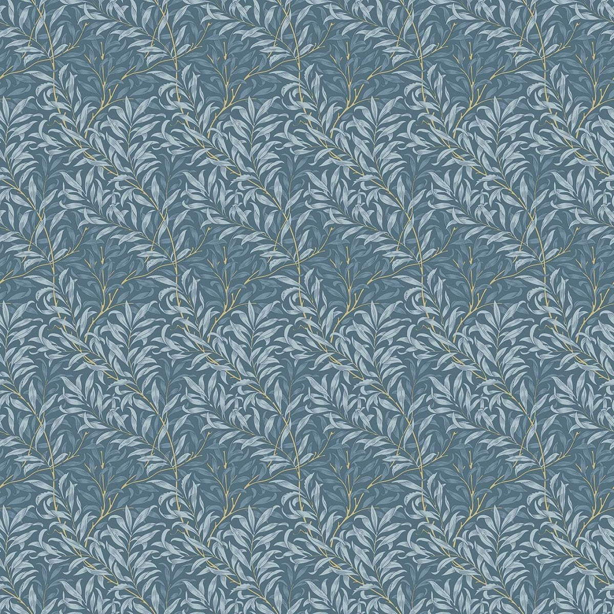 Willow Boughs Denim Roman Blind by William Morris