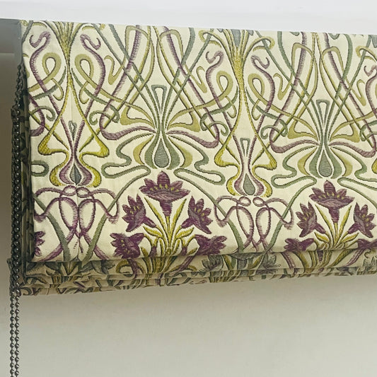 Art Nouveau Fabric - Mulberry - Made to Measure Roman Blinds