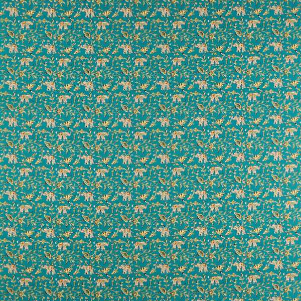 Clarke & Clarke Hathi Teal Fabric by the Metre