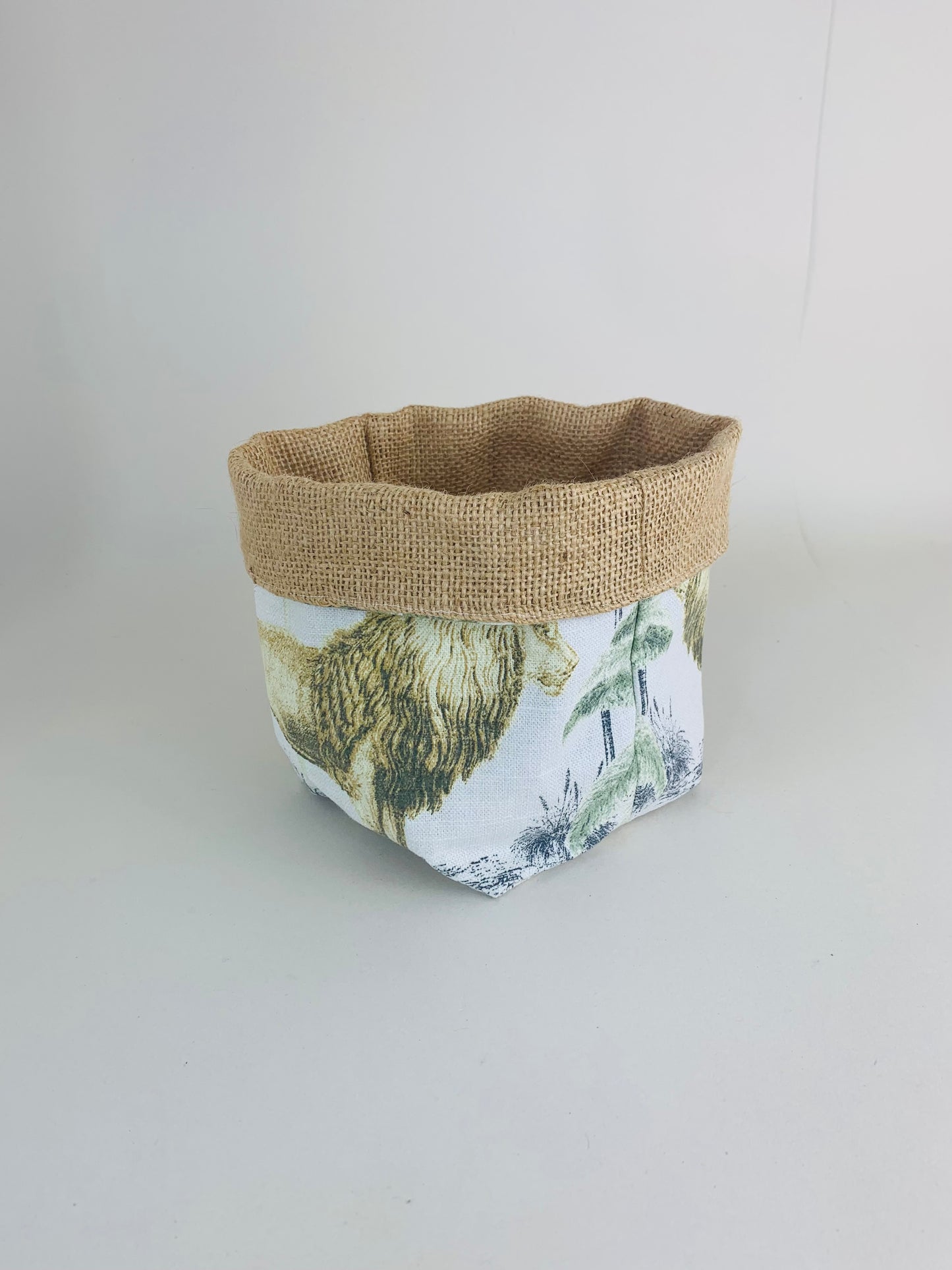 Safari Animal Printed Linen Plant Pot Covers: Boho Style, Multiple Sizes