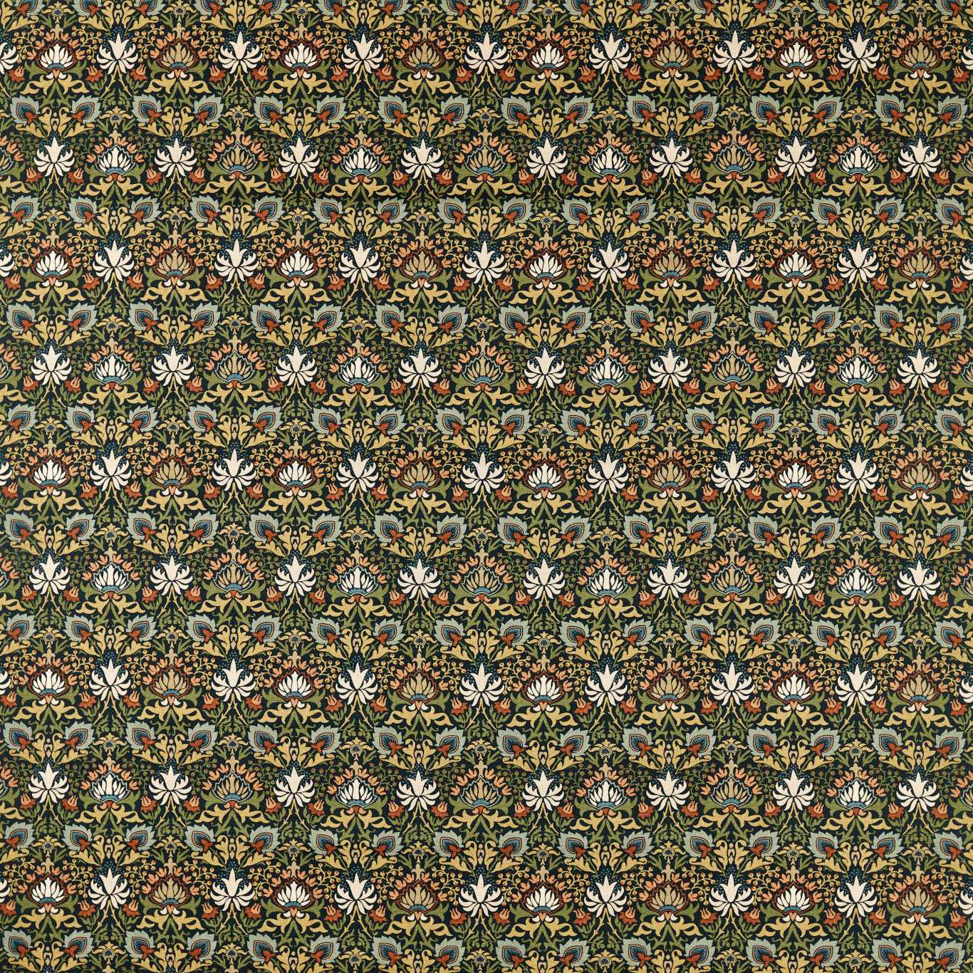 Morris Meda Iris Forest/Russet Fabric By The Metre