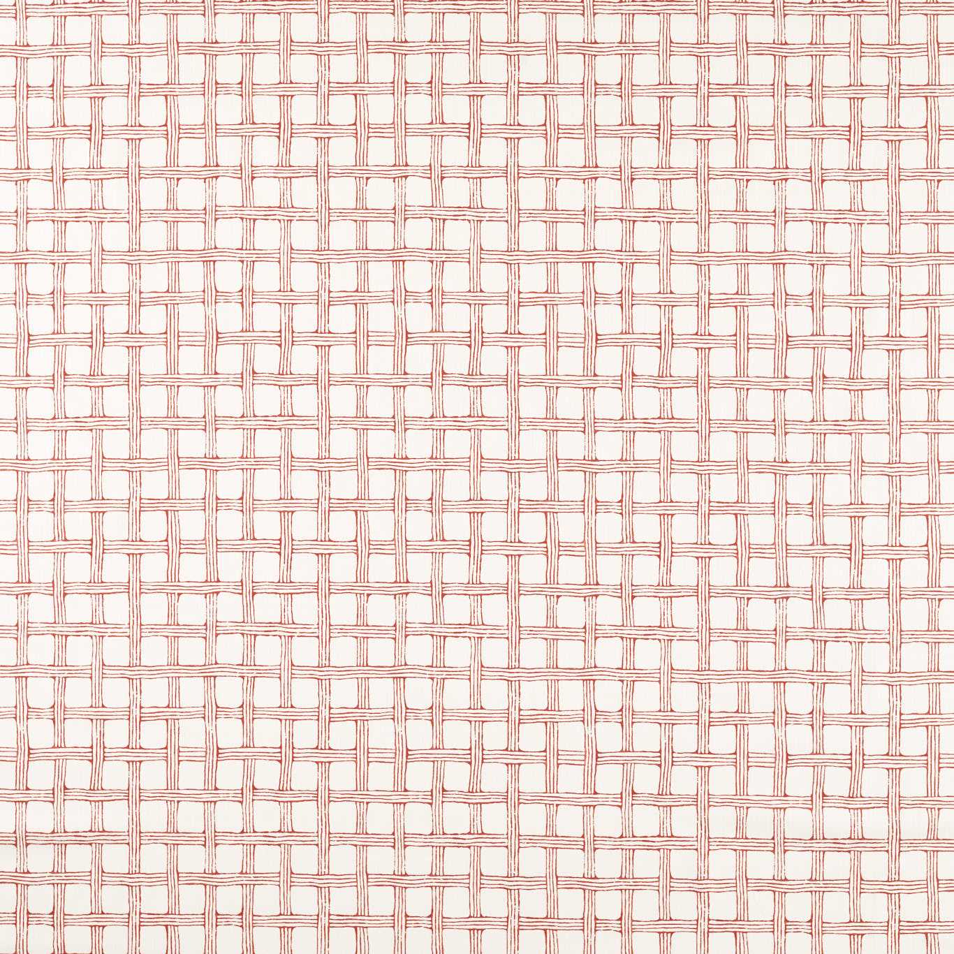 Scion Fretwork Print Ladybird Red Fabric By The Metre