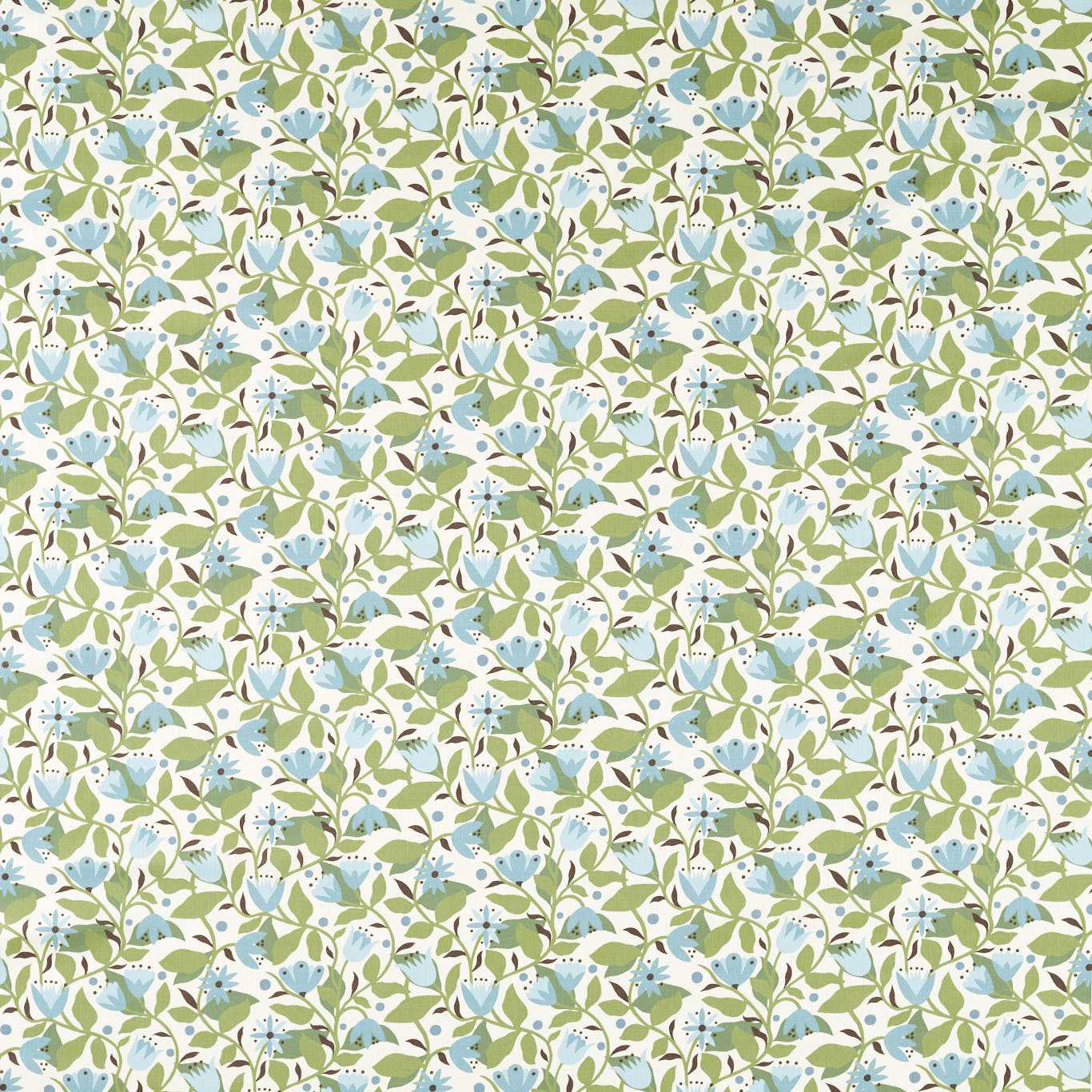 Scion Dancing Daisies Print Cornflower Fabric By The Metre