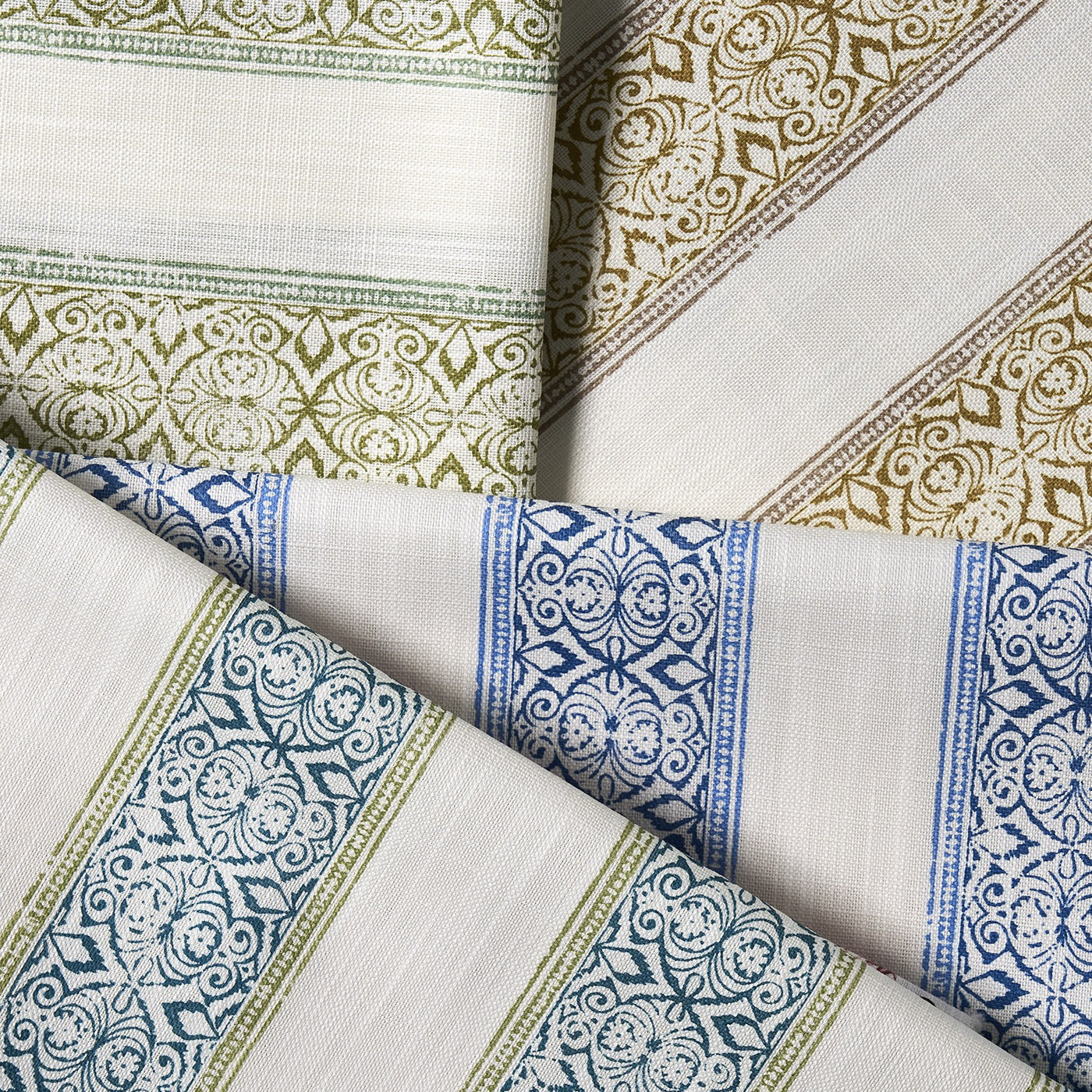 Clarke & Clarke Kalamkari Cobalt Fabric by the Metre