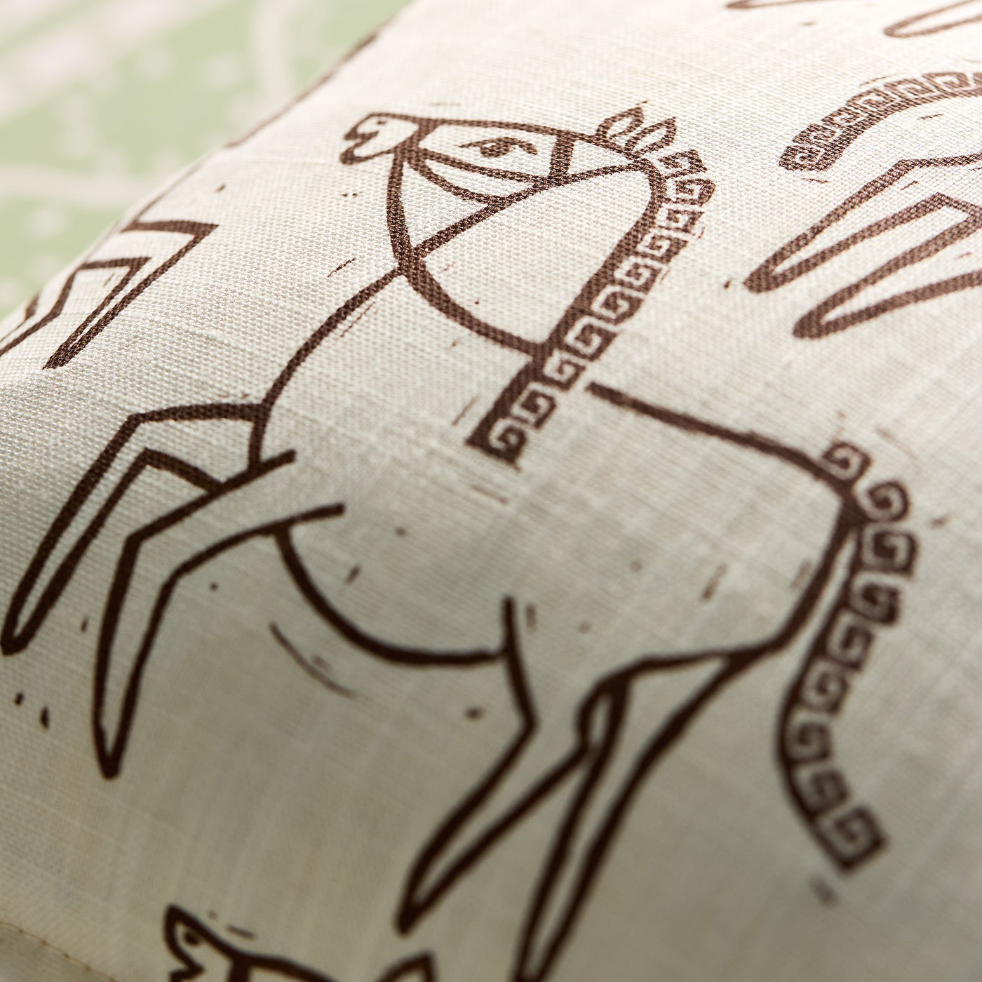 Scion Canter Print Chestnut Fabric By The Metre