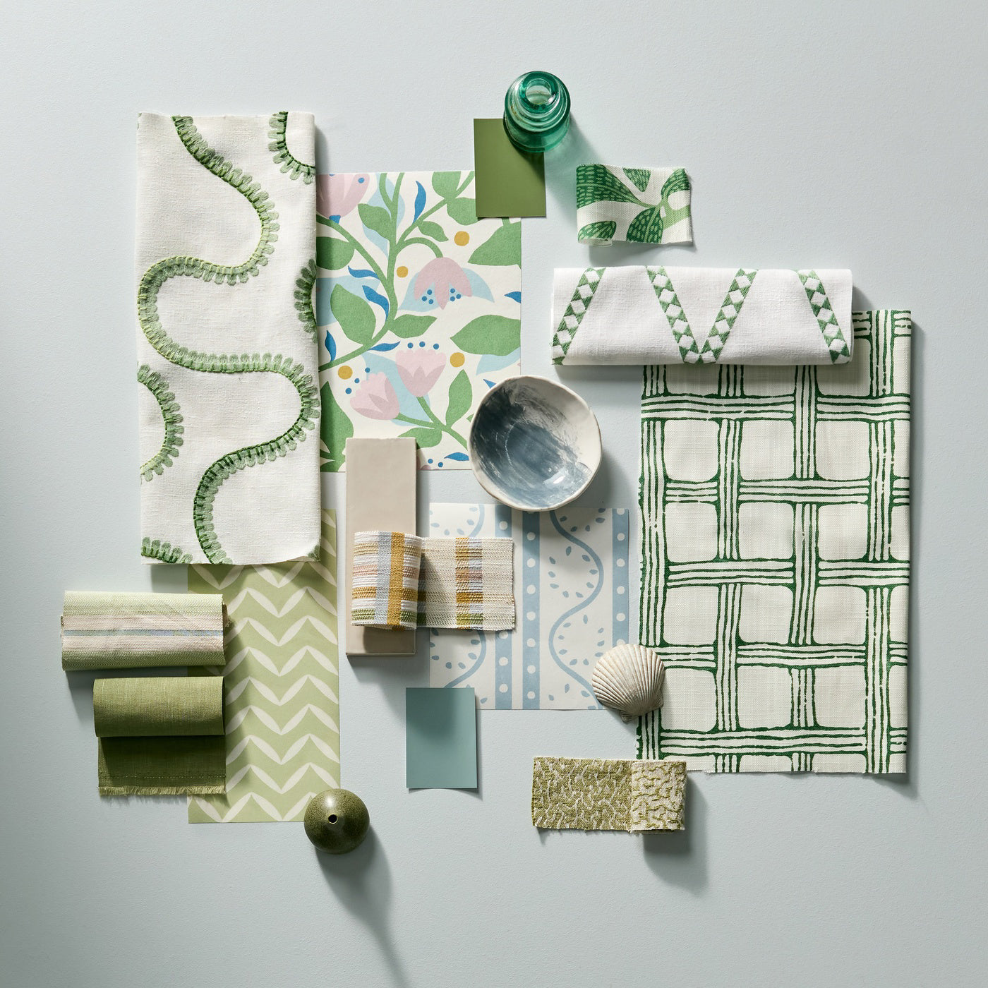 Scion Sweet Bay Print Forest Roman Blind