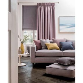 Clarke & Clarke Linoso Fabric - Petunia | Made to Measure Roman Blinds