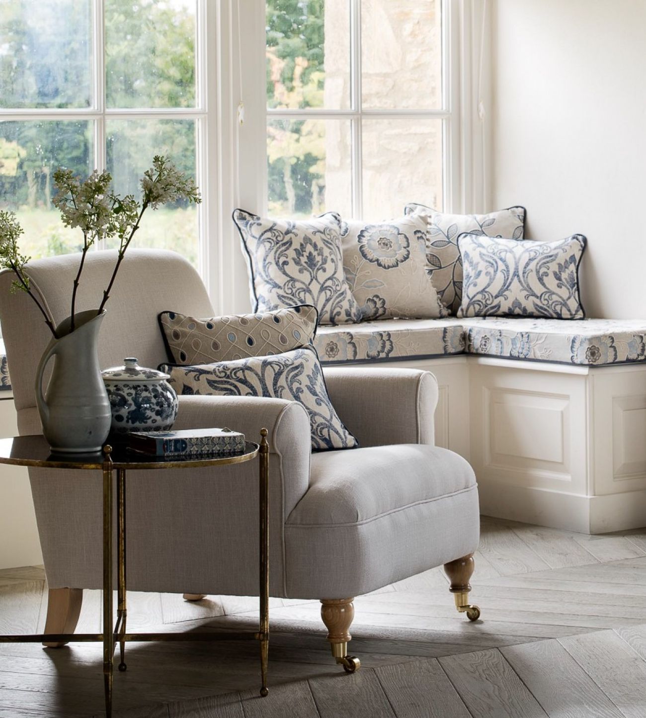 Clarke & Clarke Leyburn, Charcoal - Made to Measure Roman Blinds