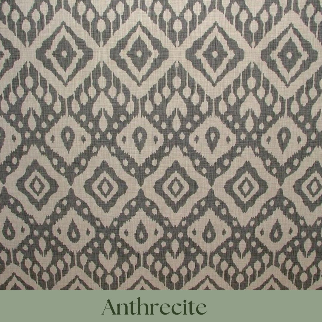 Custom Handmade Roman Blinds Moroccan Ikat Fabric - 4 Colours, Made-to-Measure, Standard or Blackout Lining, Cord/Cleat or Chain Head Rails
