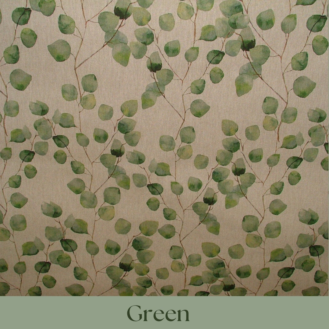 Custom Made Roman Blinds Eucalyptus Linen Fabric - 6 Colours, Made-to-Measure, Standard or Blackout Lining, Cord/Cleat or Chain Head Rail