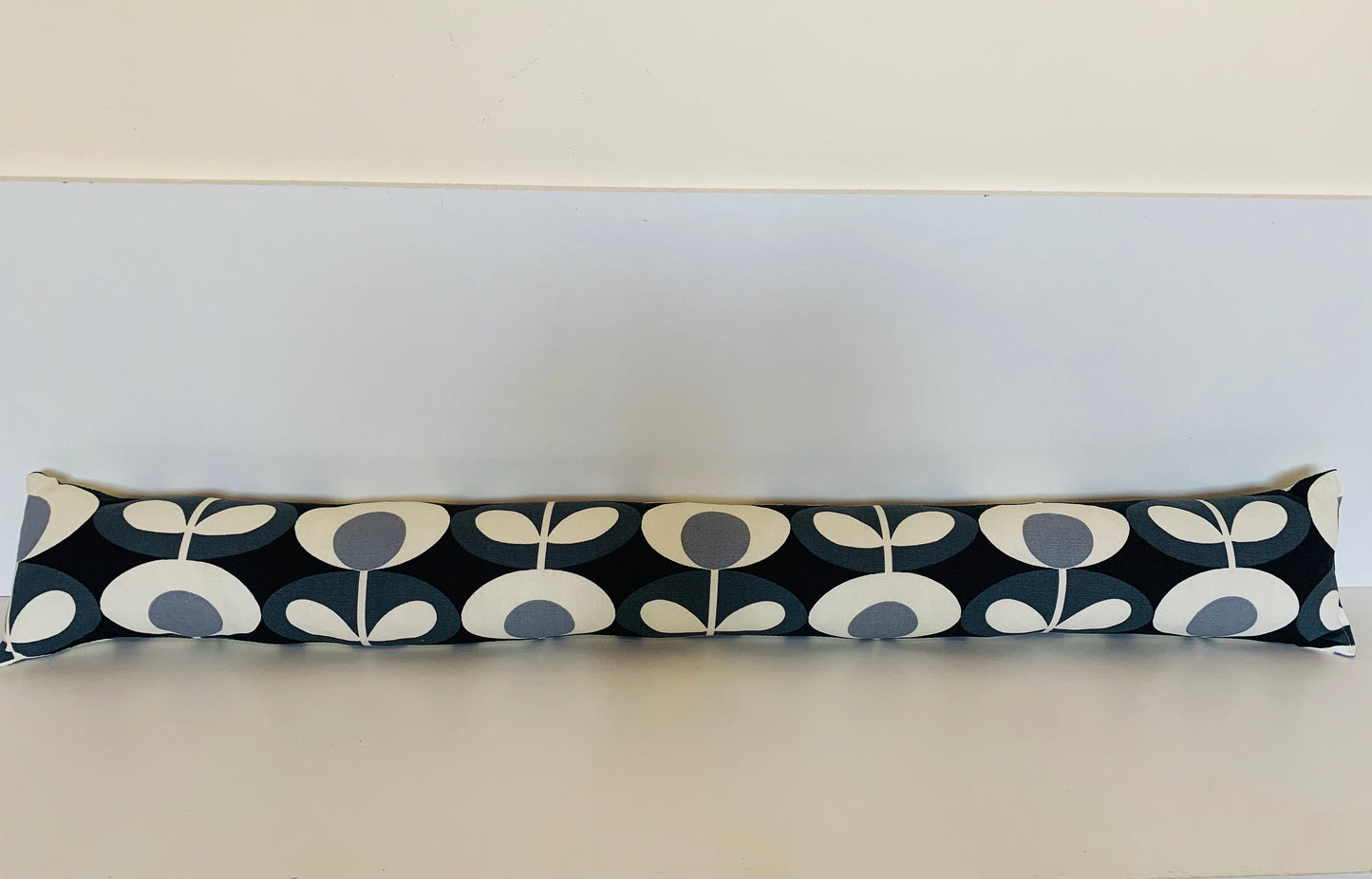 Retro Grey Oval Orla Kiely Heavy Draught Excluder for Doors