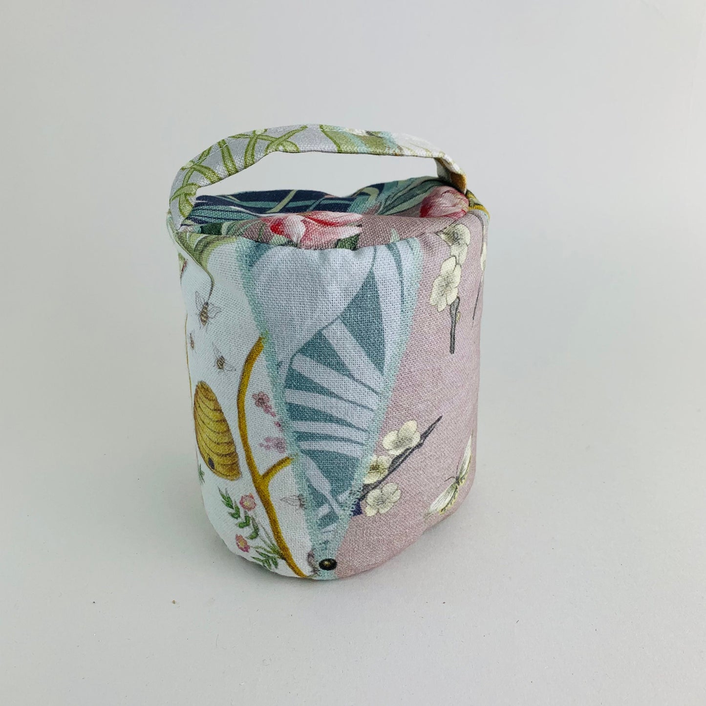 Ivory Patchwork Linen Handmade Door Stop - Angel Strawbridge