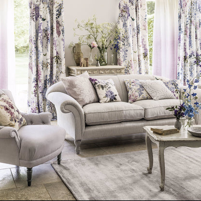 Sanderson Wisteria Falls Amethyst Fabric By The Metre