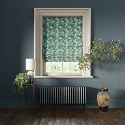 William Morris Collection - Acanthus Teal - Made to Measure Roman Blinds