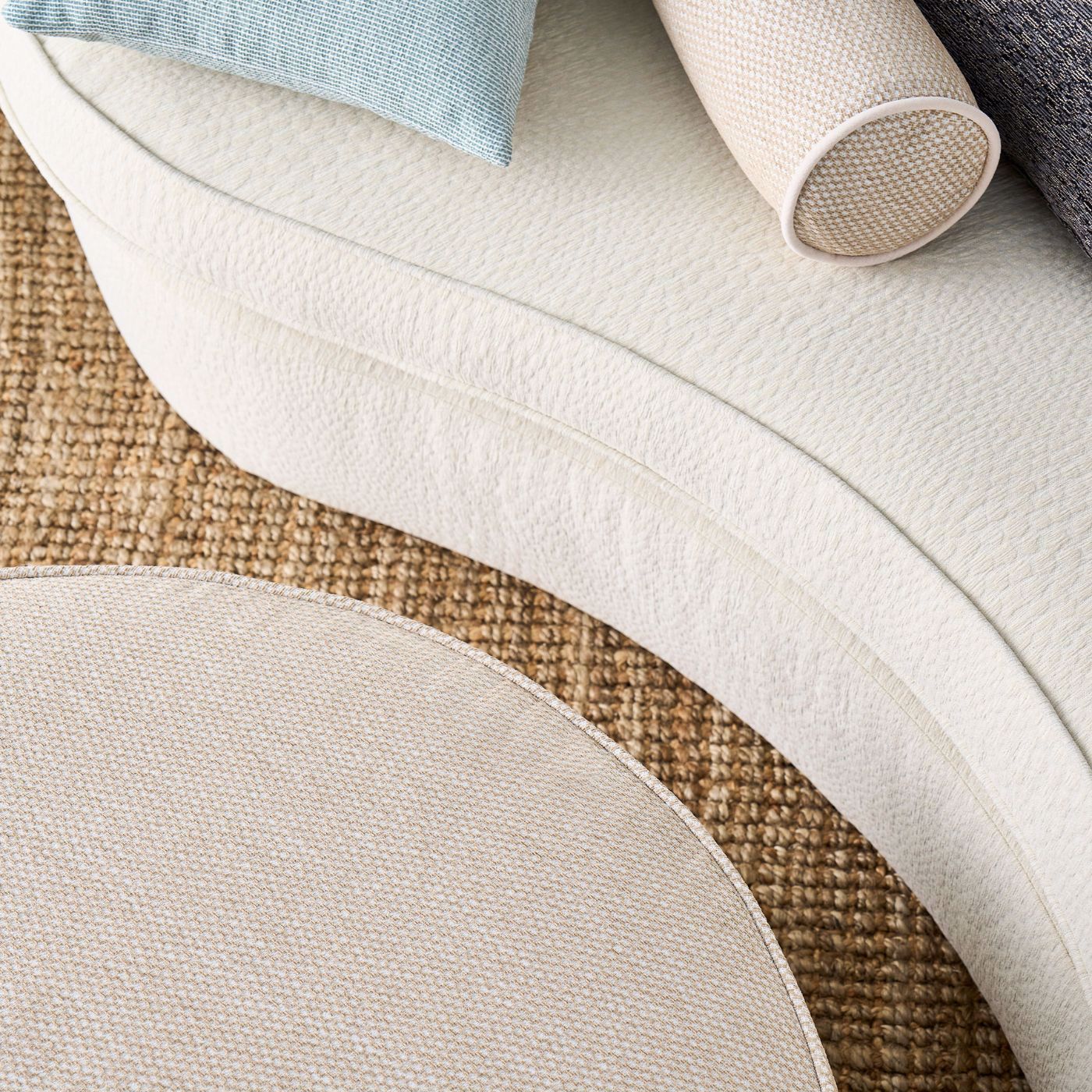 Clarke & Clarke Castus Ivory Fabric by the Metre