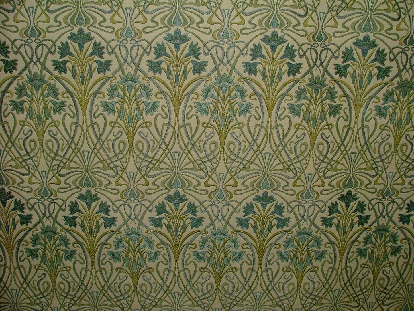 Art Nouveau Fabric - Prussian Blue - Made to Measure Roman Blinds