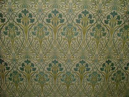 Art Nouveau Fabric - Prussian Blue - Made to Measure Roman Blinds