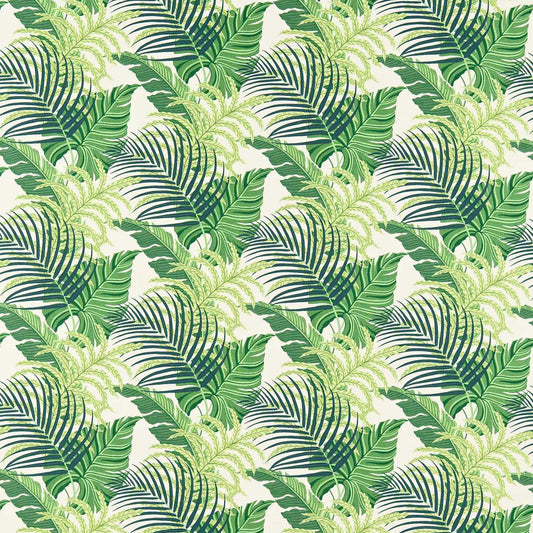 Sanderson Manila Green/Ivory Fabric By The Metre