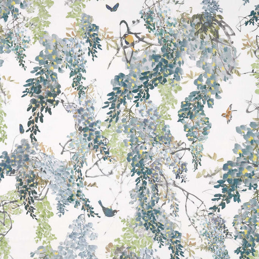 Sanderson Wisteria Falls Mineral Fabric By The Metre