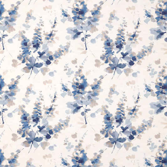 Sanderson Delphiniums Indigo Fabric By The Metre