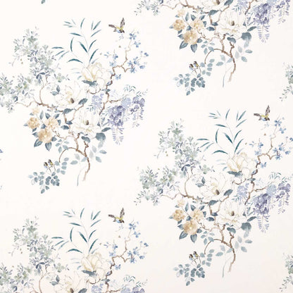 Sanderson Magnolia & Blossom Mineral/Teal Fabric By The Metre