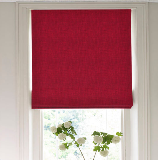 Clarke & Clarke Linoso Fabric - Brick | Made to Measure Roman Blinds