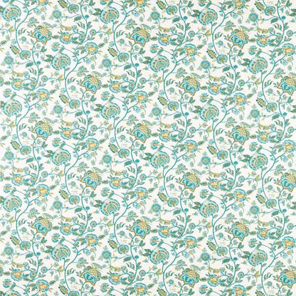 Clarke & Clarke Barmeri Teal Fabric by the Metre