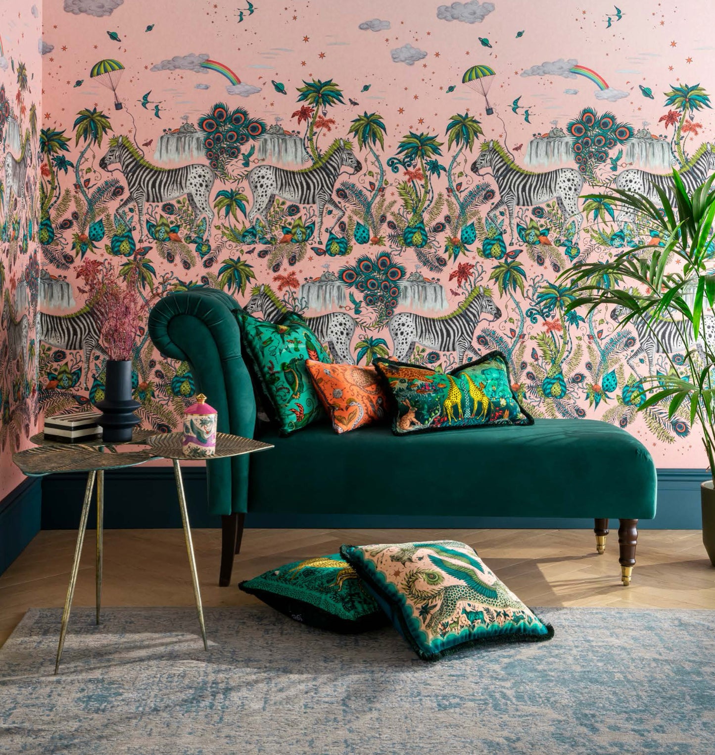 Clarke & Clarke Quetzal Velvet Violet Roman Blinds | Made to Measure