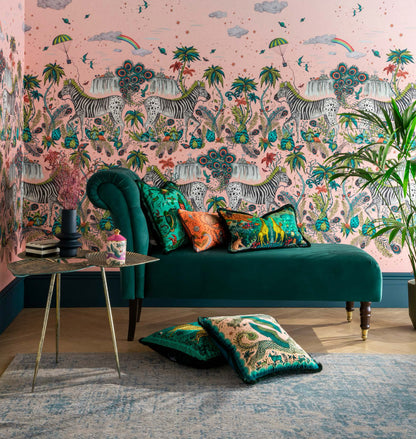 Clarke & Clarke Quetzal Velvet Violet Roman Blinds | Made to Measure