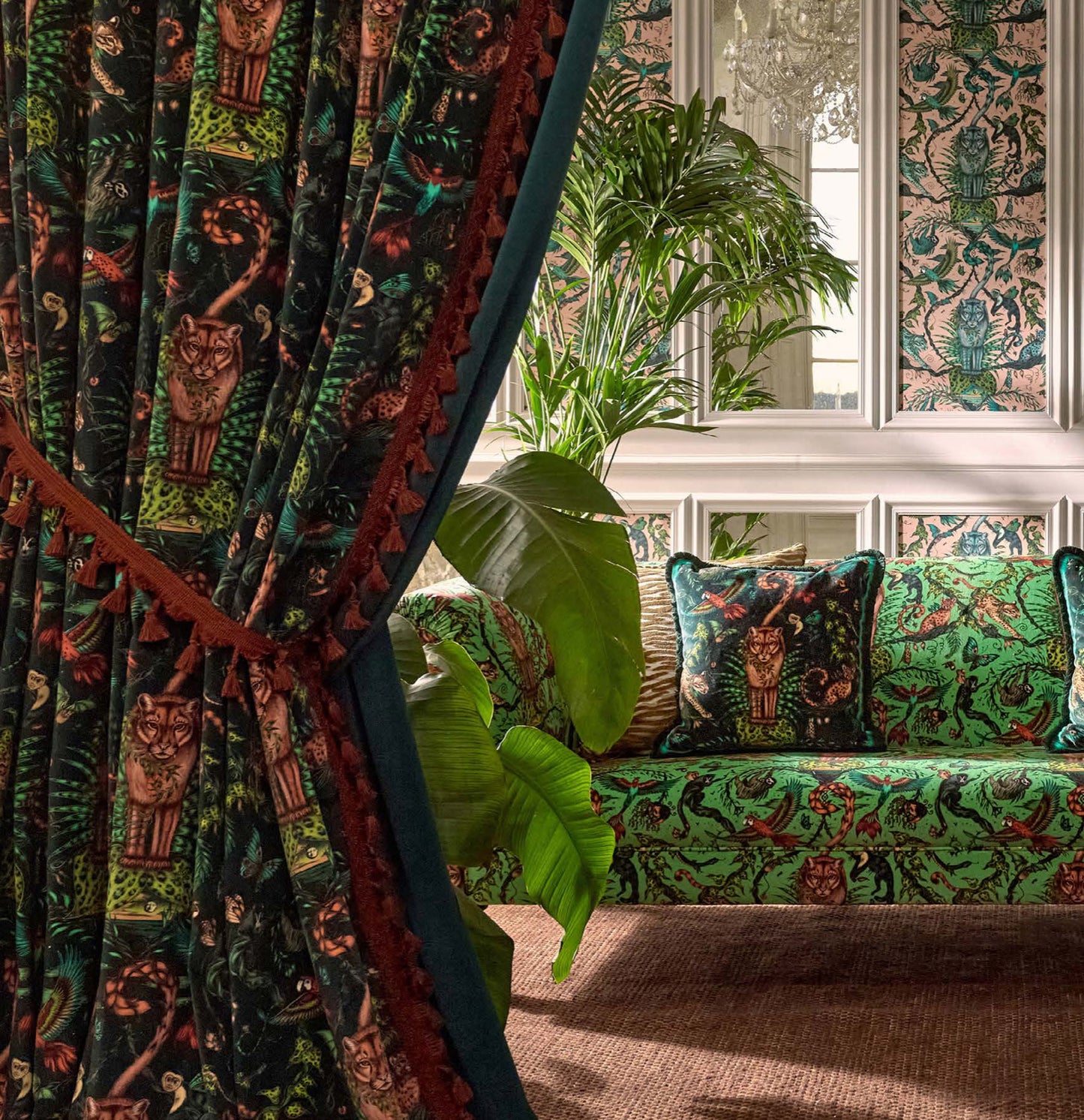 Clarke & Clarke Quetzal Velvet Violet Roman Blinds | Made to Measure