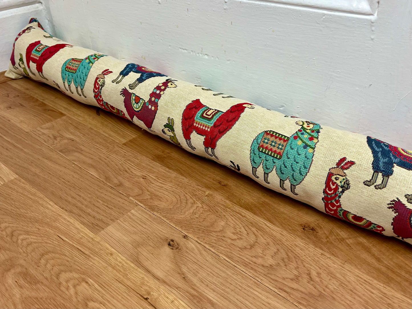 Llama Tapestry Heavy Draught Excluder, Farmhouse Decor