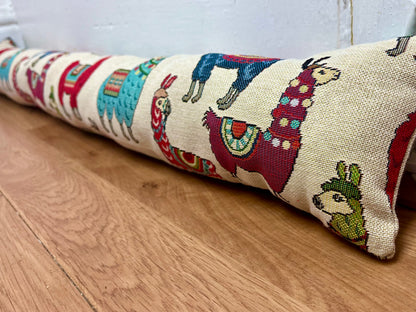 Llama Tapestry Heavy Draught Excluder, Farmhouse Decor