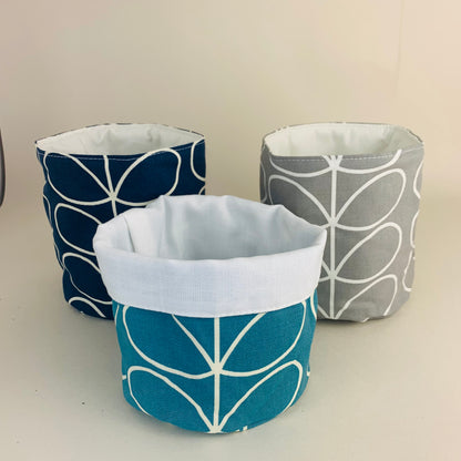 Teal Stem Orla Kiely Plant Pot Covers: Retro Decor, Multiple Sizes