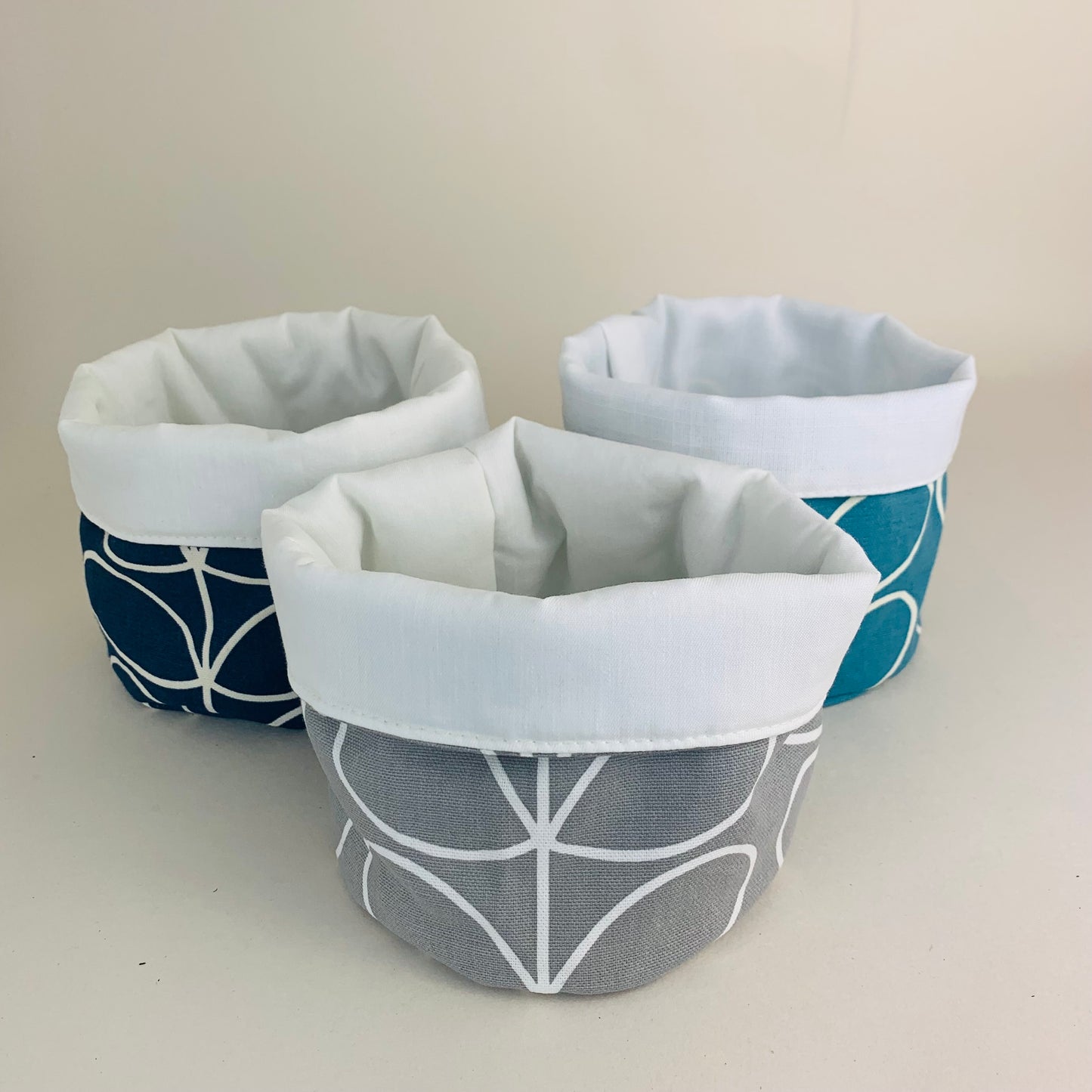 Silver Grey Stem Orla Kiely Plant Pot Covers: Retro Decor, Multiple Sizes