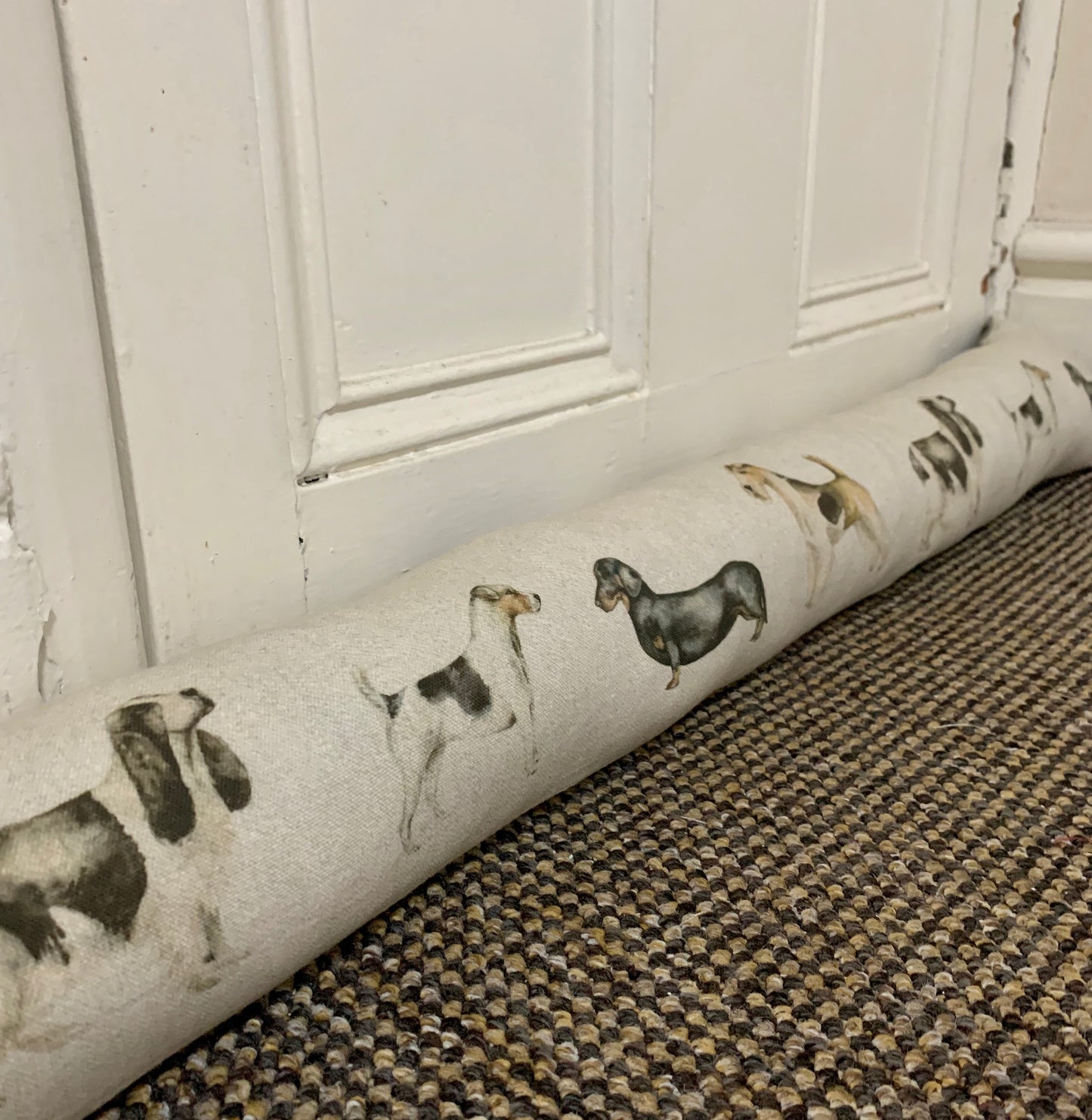 Voyage Dogs Draught Excluder – Weighted, Farmhouse Decor