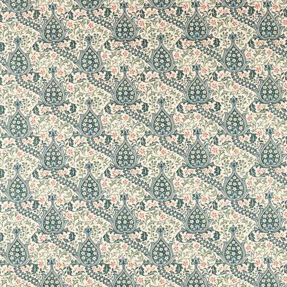 Morris Persian Tulip Teal Fabric By The Metre