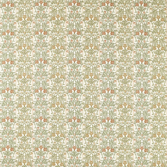 Morris Oak & Blossom Chestnut/Primrose Fabric By The Metre