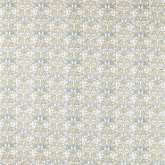 Morris Oak & Blossom Thyme/Woad Fabric By The Metre