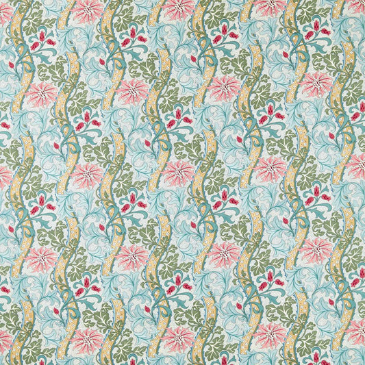 Morris Cornflower Rose/Woad Fabric By The Metre