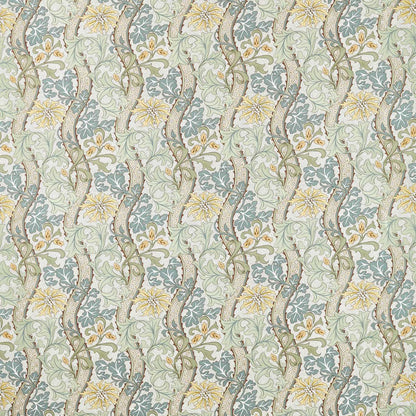 Morris Cornflower Lemon/Sage Fabric By The Metre