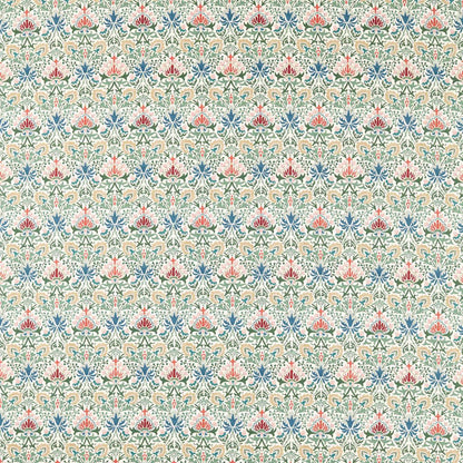 Morris Meda Iris Rose/Thyme Fabric By The Metre