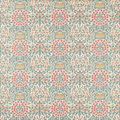 Morris Daisy & Oak Madder/Teal Fabric By The Metre
