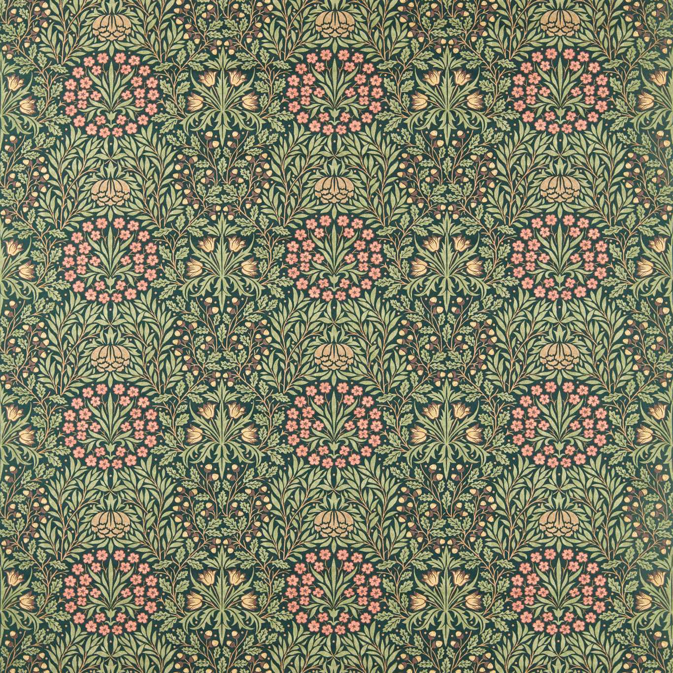 Morris Daisy & Oak Forest Fabric By The Metre