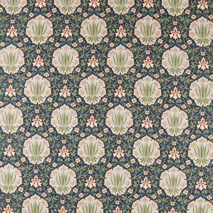 Morris Iris & Rose Indigo/Thyme Roman Blind