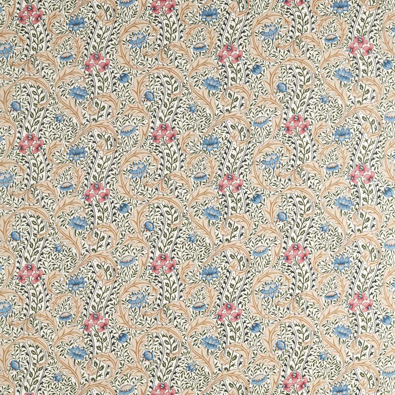 Morris Wild Tulip & Vine Multi Fabric By The Metre