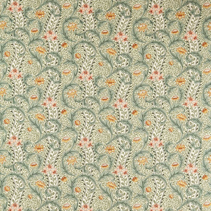 Morris Wild Tulip & Vine Beayleaf/Ochre Fabric By The Metre