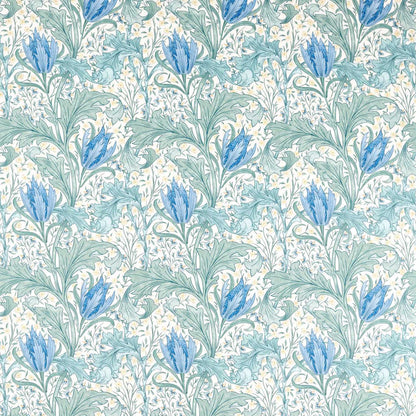 Morris Lent Lily Cornflower Blue Fabric By The Metre