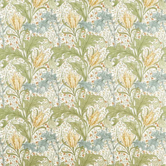 Morris Lent Lily Lemon Balm Fabric By The Metre