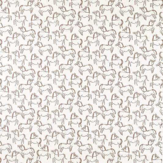 Scion Canter Print Chestnut Fabric By The Metre